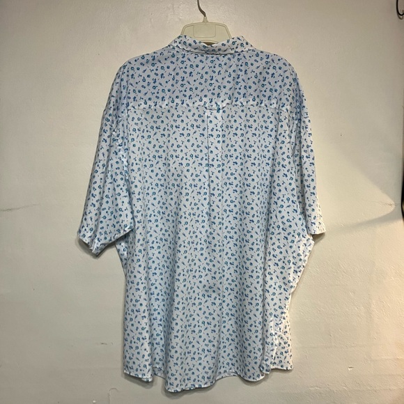 IZOD button down short sleeve graphic dress shirt 3X - Picture 2 of 4